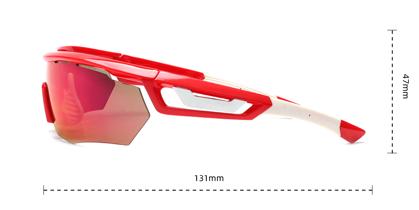 Gafas de running vibrantes - Vista lateral