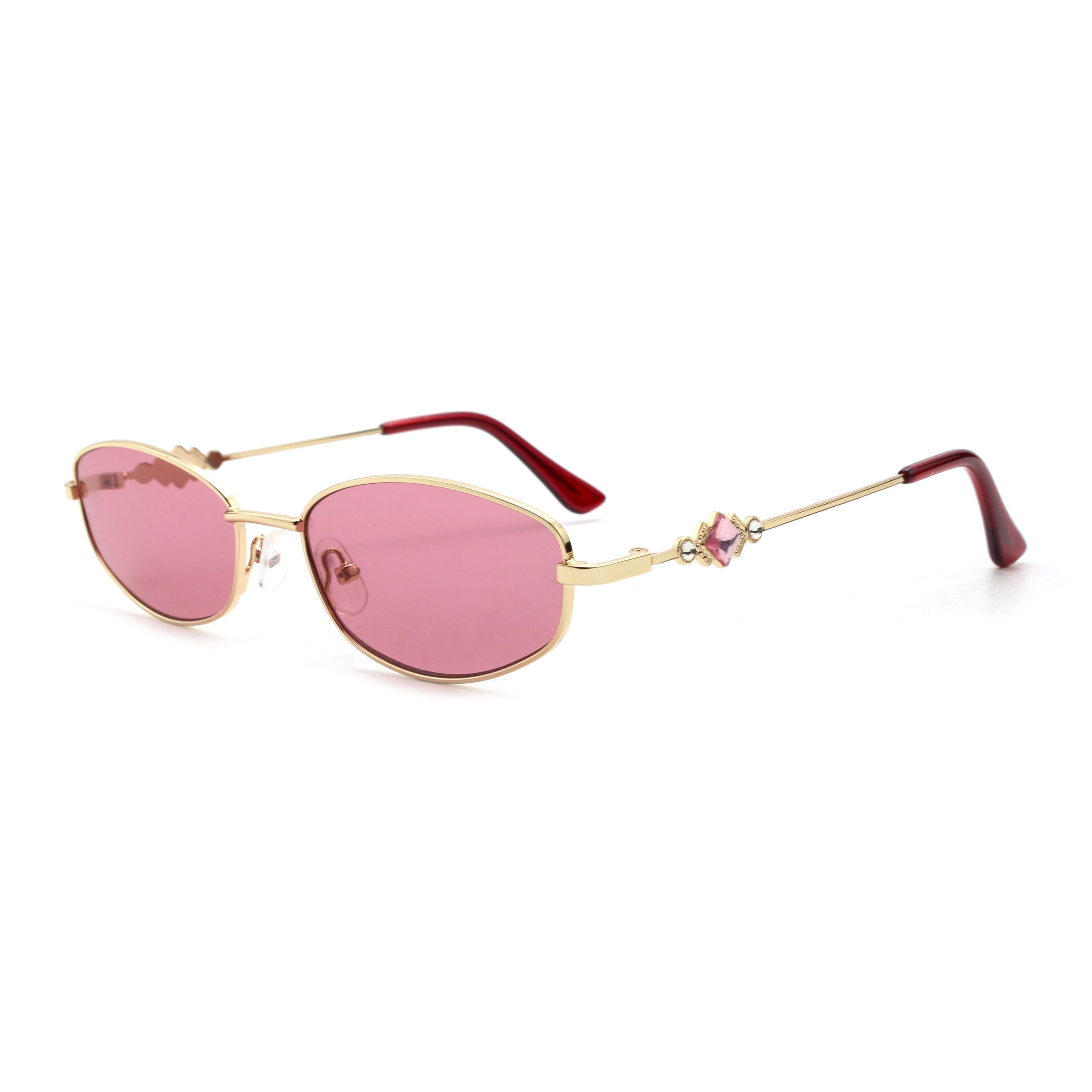 Crystal Detail Sunglasses Crystal detail sunglasses - The Peach Mimosa main image 2