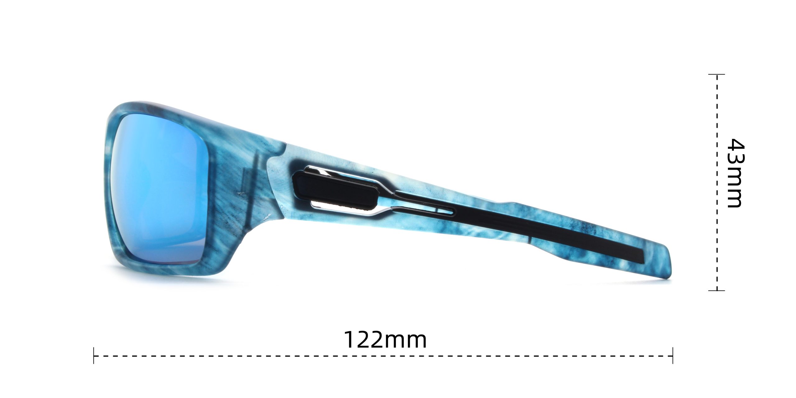 Gafas polarizadas azul glaciar - Vista lateral